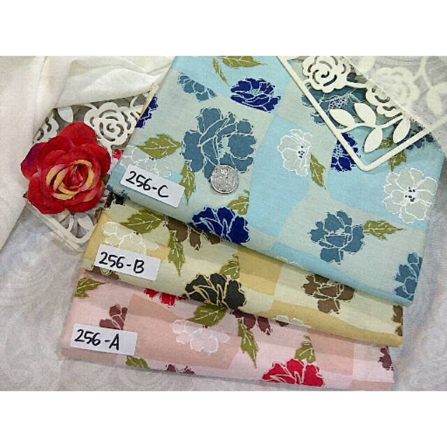 KATUN ผ้าคอตตอนดีไซน์ญี่ปุ่น (KTN 256) กว้าง 1.15 - ราคาต่อ 1m