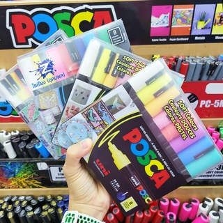 ปากกา UNI POSCA SET 8-16ด้าม คุ้มสุดๆ มีทุกรุ่น ทั้งสีธรรมดา/พาสเทล/ metallic /glitter/ dark จำนวน 1 ชุด