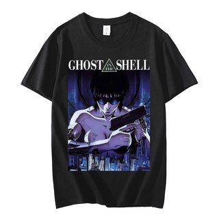 เสื้อยืดแขนสั้น ผ้าฝ้าย พิมพ์ลายกราฟฟิคอนิเมะ Ghost In The Shell Kusanagi Motoko โอเวอร์ไซซ์S-5XL