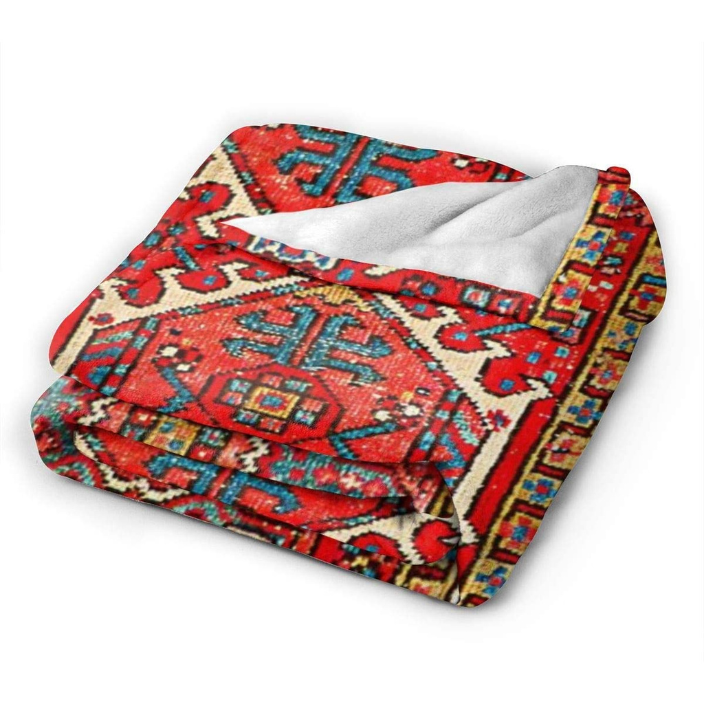Antipilling Fleece Blanket Iran Persian Carpet Oriental Glam Iranian