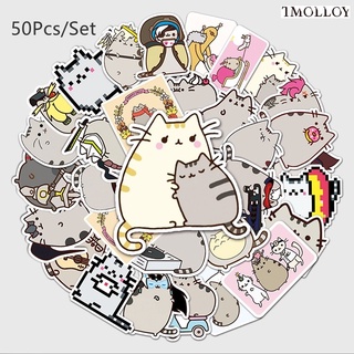 [T] สติกเกอร์ Pusheen Things กันน้ํา สําหรับตกแต่งของเล่น 50 ชิ้น ต่อชุด