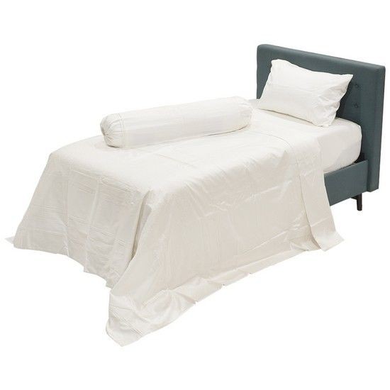 MURANO ชุดผ้าปูที่นอนและปลอกผ้านวม รุ่น Y14017-T ทวินไซส์ ขนาด 3.5 ฟุต (ชุด 4 ชิ้น) สีขาว ชุดเครื่องนอน