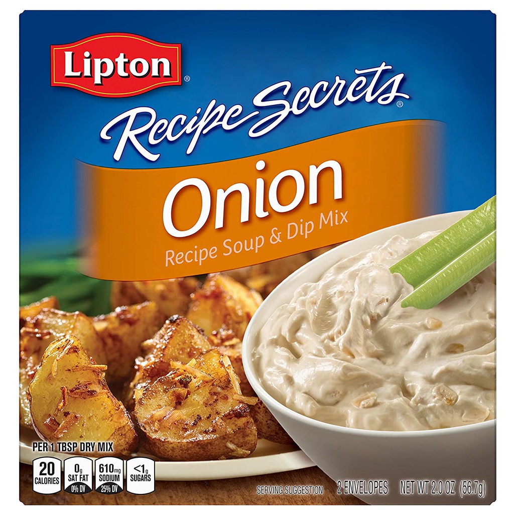 🔥ยอดนิยม!! Lipton Onion Recips Soup&amp;dip Mix ผง ทำ ซุป หัวหอม ลิปตัน 56.7 กรัม คุณภาพระดับพรีเมี่ยม