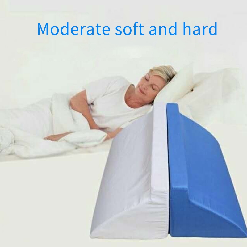Wedge Bed Pillow Helps With Sleep Acid Reflux Elevated Supportive Cushion Removeable Pillow