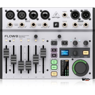 Behringer FLOW 8 | ดิจิตอลมิกเซอร์ 8-Input Digital Mixer with Bluetooth Audio and App Control, FX, USB/Audio Interface