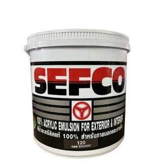 SEFCO แม่สีน้ำ เซฟโก้ สีน้ำภายนอก ภายใน ทาภายนอกและภายใน ขนาด 1 แกลลอน 3.5 ลิตร