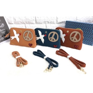 💯 New !!! TORY BURCH Peace Embellished Mini Crossbody and Clutch Bag🍭