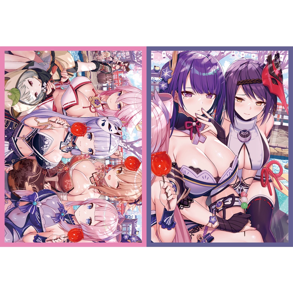 ซองใส่การ์ด Doujin Sleeve Genshin Impact : Sayu, Yae Miko, Sangonomiya Kokomi, Kamisato Ayaka, Raiden Shogun, Kujou Sara