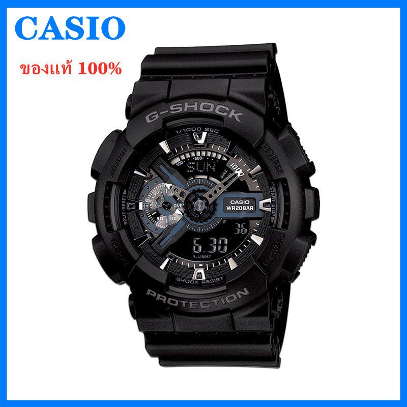 ใหม่ของแท้ 100%, นาฬิกา Casio gshock, Casio แท้, G-Shock, นาฬิกาผู้ชายสีดำ, นาฬิกา Casio รุ่น GA-110