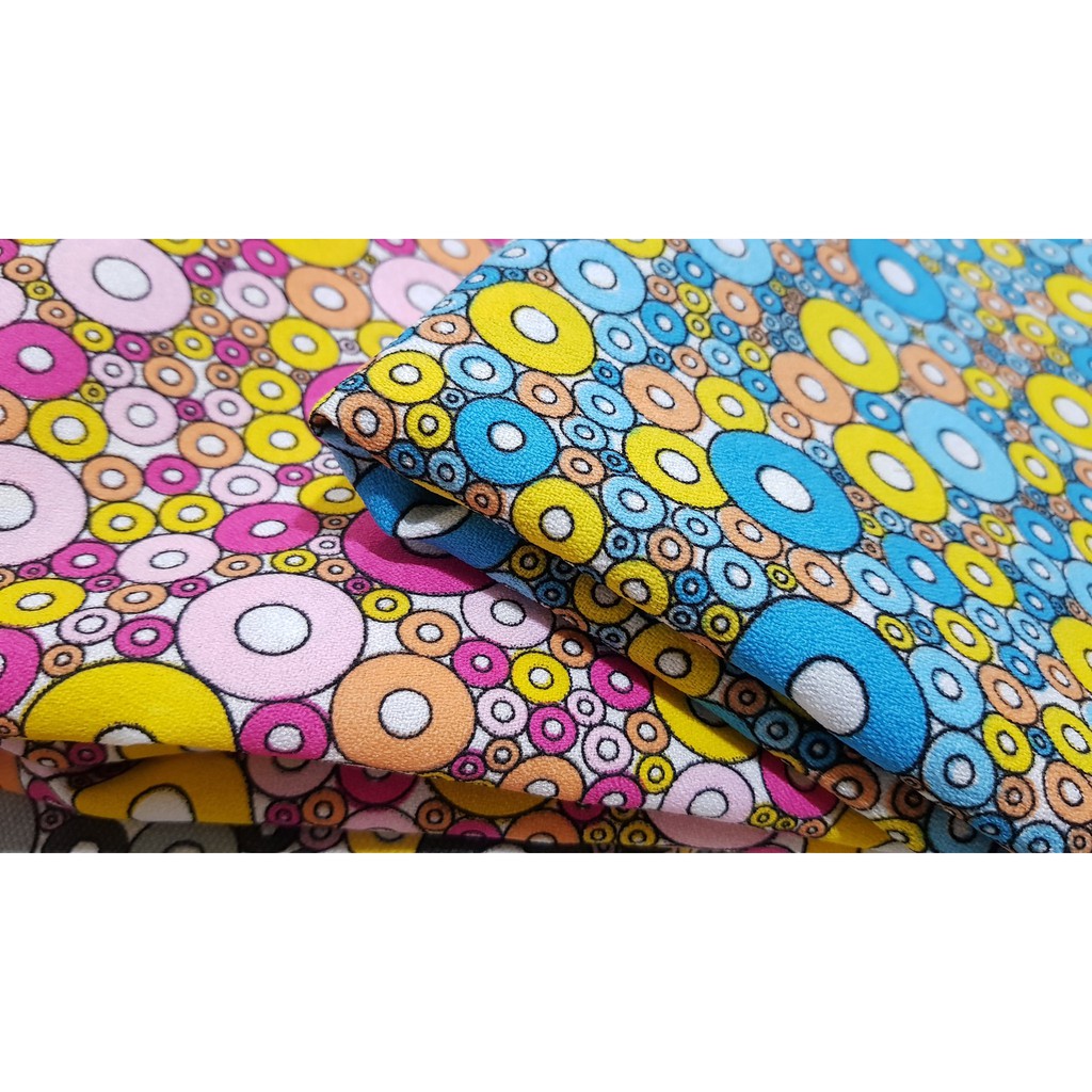 ผ้าเนื้อทราย พิมพ์ลาย ผ้าเนื้อเบา ผ้าตัดเสื้อ กระเป๋า หมวก งานประดิษฐ์ DIY (90*145cm)