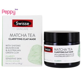 Swisse Skincare Matcha Tea Clarifying Clay Mask (70 g) เคลย์มาส์กชาเขียวมัจฉะ สำหรับผิวหน้า