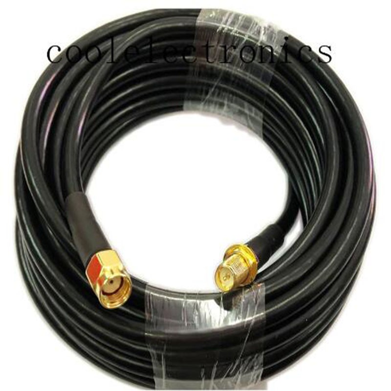 RG58 50-3 RP-SMA Male to RP-SMA Female Connector RF Coax Coaxial Cable 50ohm 50cm 1m 2m 3m 5m 10m 15