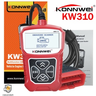 KW310 KONNWEI OBD2เครื่องสแกนเนอร์ตรวจสอบเครื่องยนต์อ่าน &amp; Clear Fault รหัสข้อมูลสด Freeze กรอบ I/M O2 Monitor Test Prof