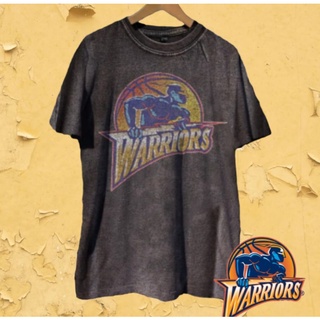 T-shirt  เสื้อยืด ลายบาสเก็ตบอล NBA Golden State Warriors สไตล์วินเทจ สําหรับผู้ชาย และผู้หญิงS-5XL