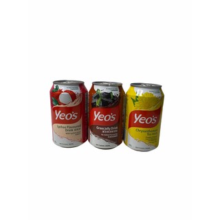 YEO’S ยีโอ้ เครื่องดื่มสมุนไพรสินค้านำเข้าจากมาเลเซีย 300ml กดเลือกรสชาติที่ต้องการได้เลย 1SETCOMBO/ 3กระป๋อง ราคาพิเศษ