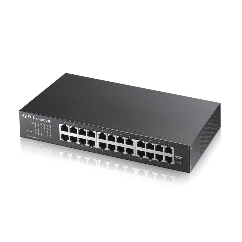 ZYXEL 24-Port GS1100-24E GbE Unmanaged Switch