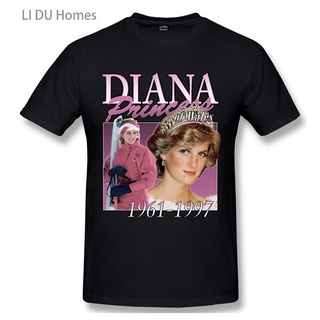 T-shirt  【Boutique Selection】เสื้อยืดแขนสั้น ผ้าฝ้าย 100% พิมพ์ลายกราฟฟิค Homage Princess Diana ของขวัญ สําหรับผู้ชาย LH