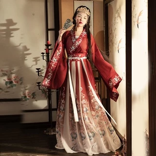 Hanfu [Fanyu] เสื้อผ้าแขนใหญ่ของนักวิชาการจีนในฤดูใบไม้ผลิและฤดูร้อน