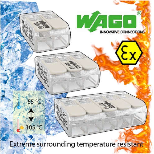5pcs/set - คอนเน็กเตอร์พิเศษสำหรับสถานที่มีความร้อนสูง หรือเย็นจัด / WAGO Extreme surrounding temperature connector