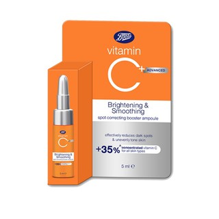 BOOTS VITAMIN C บู๊ทส์ วิตามิน ซี แอดวานซ์ ดาร์ค สปอต คอร์เร็คติ้ง บูสเตอร์ ซีรั่ม 5มล.