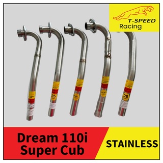 คอท่อDream 110i Super Cub สแตนเลส Size 22-25/ 25/ 25-28/ 28 m.m.