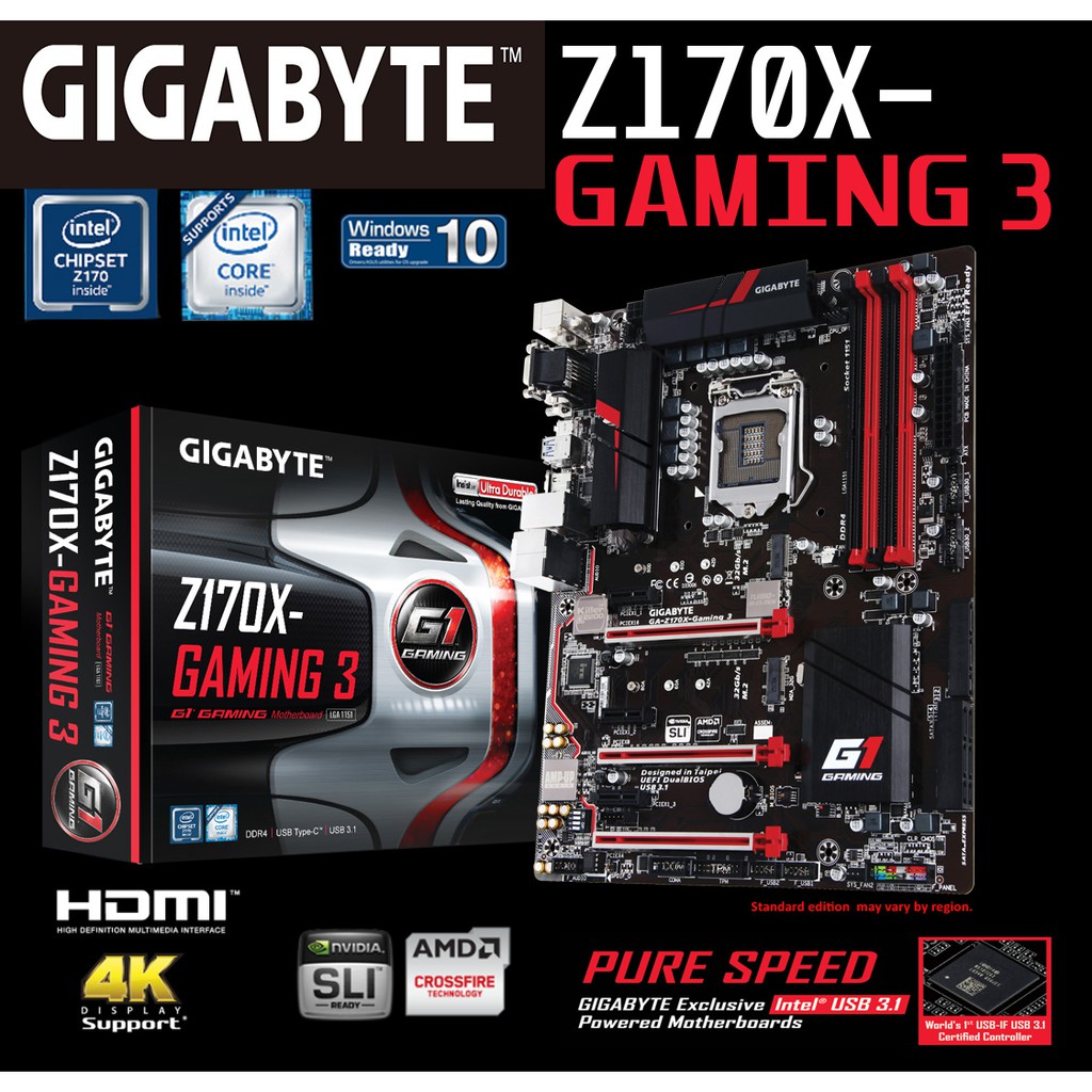 Mainboard INTEL GIGABYTE Z170X-GAMING 3 (Socket 1151) มือสอง พร้อมส่ง แพ็คดีมาก!!! [[[แถมถ่านไบออส]]