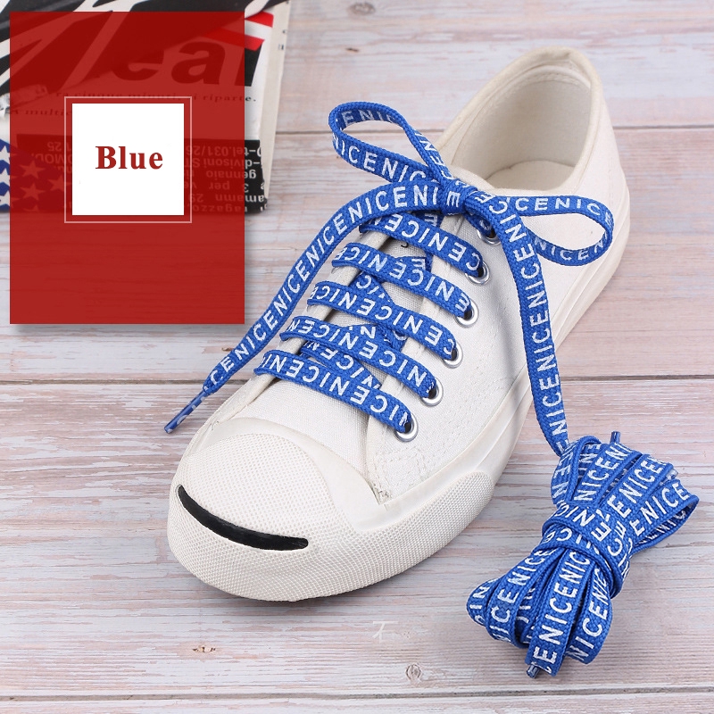 1 Pair Printing Letter Printed Flat Shoe Lace Length Canvas Sneakers Shoelaces #6