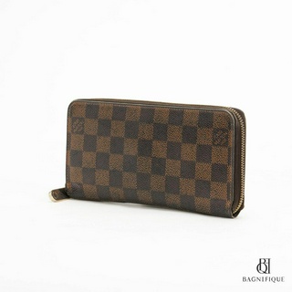 LOUIS VUITTON ZIPPY WALLET LONG BROWN DAMIER CANVAS GHW