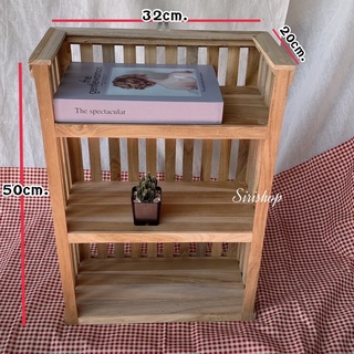ชั้นไม้สักขนาดเล็กแขวนติดผนังได้ (สูง50ซม.ยาว32ซม.กว้าง20ซม.)