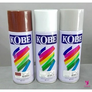 YOJI ONLINE สีสเปรย์ โกเบ สีรองพื้น 400cc. Acrylic Lacquer Spray Kobe TOA สีขาวด้าน กันสนิม น้ำตาล เทา กระดาษทรายนิตโต
