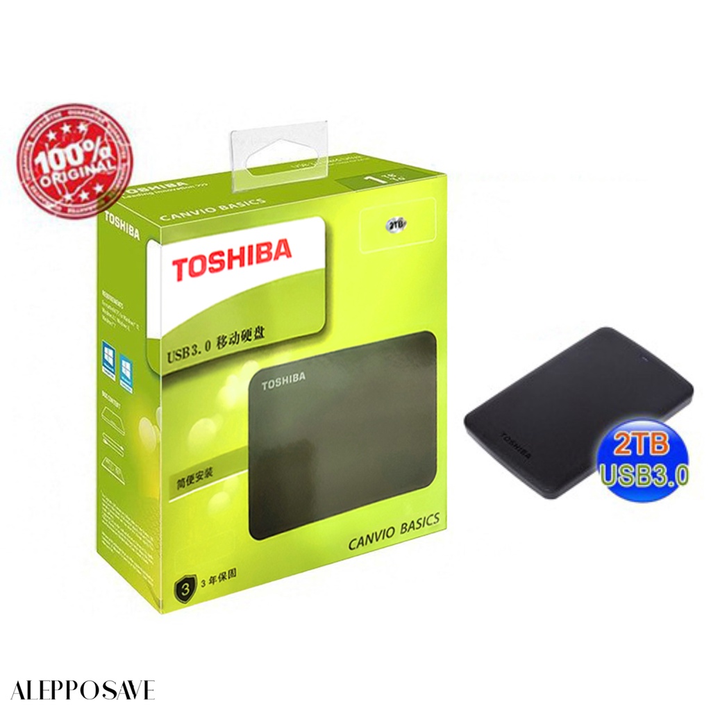 TOSHIBA 500GB/1TB/2TB High Speed USB 3.0 External Hard Disk Drive for PC Laptop