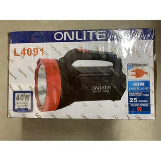 ไฟฉาย LED 40 วัตต์  ONLITE L4091 ขนาดใหญ่ สว่าง ชาร์จเร็ว ใช้ได้นาน