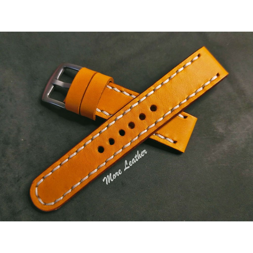 More Leather สายนาฬิกาหนังแท้ 100% สายนาฬิกาแฮนด์เมดสไตล์วินเทจ แถมฟรีสปริง1คู่ มีขนาดตั้งแต่16mmขึ้นไป – โปรปัง