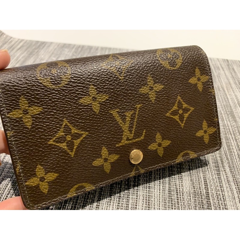 พร้อมส่งหลุยส์แท้💯 USED Louis Vuitton Porte Tresor Wallet Monogram credit for change bills and credi