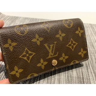 พร้อมส่งหลุยส์แท้💯 USED Louis Vuitton Porte Tresor Wallet Monogram credit for change bills and credit cards