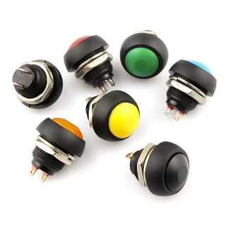 สวิตช์กดติด ปล่อยดับ PBS-33b 2Pin Mini Switch 12mm 1A 250V ACWaterproof momentary Push button Switch Non-locking