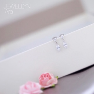 JEWELLYN Ara Earrings ต่างหูเงินแท้ เพชร cz