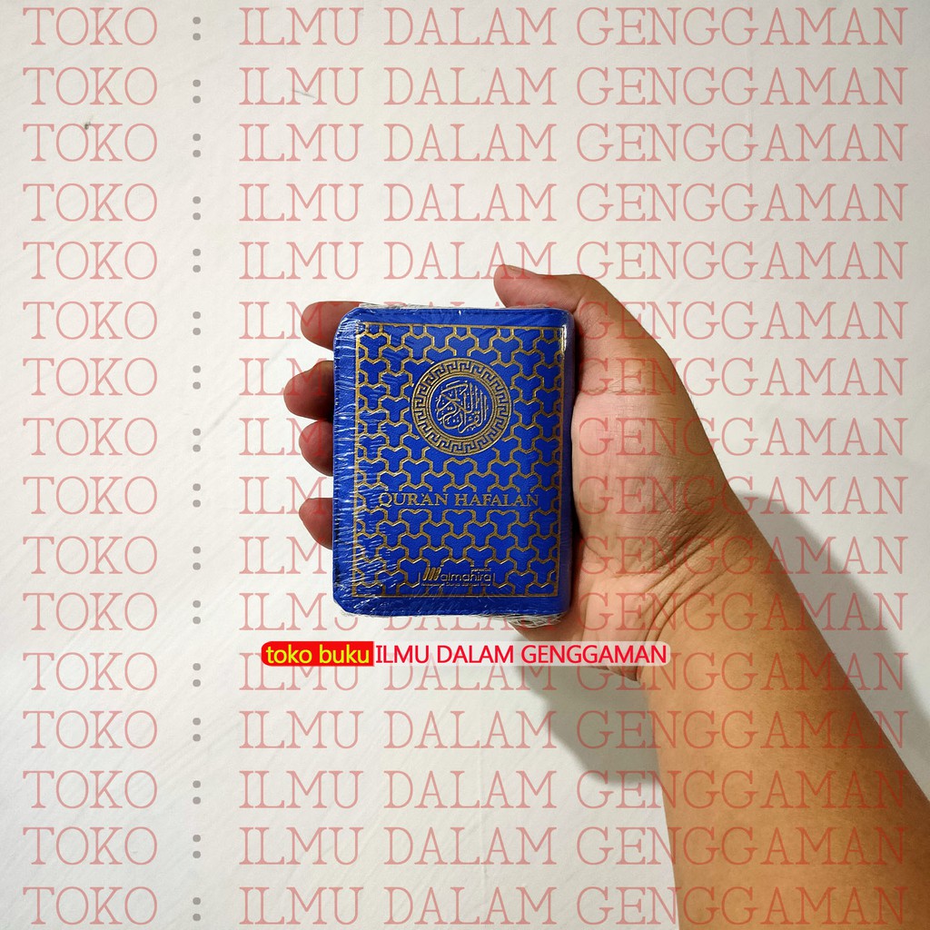 A7 Blue Zipper - Al Quran Memorization Small Pocket Mini Size A7 Zipper - Alhira