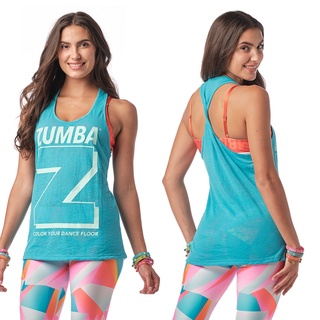 Zumba Wear : Color Your Dance Floor Twisted Back Tank (เสื้อกล้ามออกกำลังกายซุมบ้า)