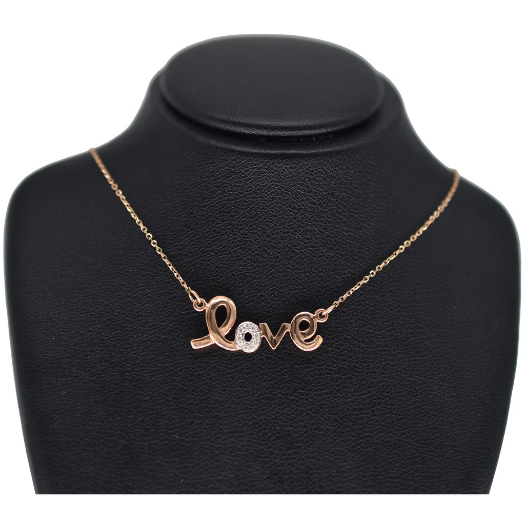 Princely#สร้อยLoveพิงค์โกลด์ 18k