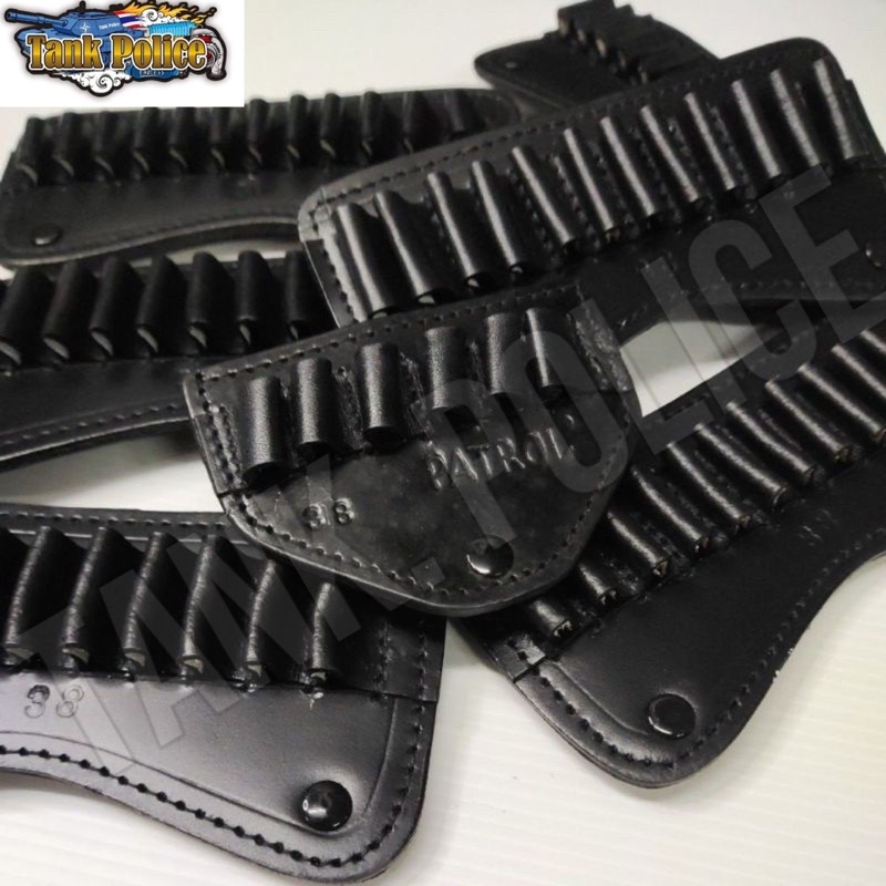 ซองเหน็บลูกกระสุนสำรอง.38 9mm.หนังเเท้100%