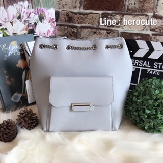 CHARLES &amp; KEITH DRAWSTRING SHOULDER BAG ส่งฟรีEMS