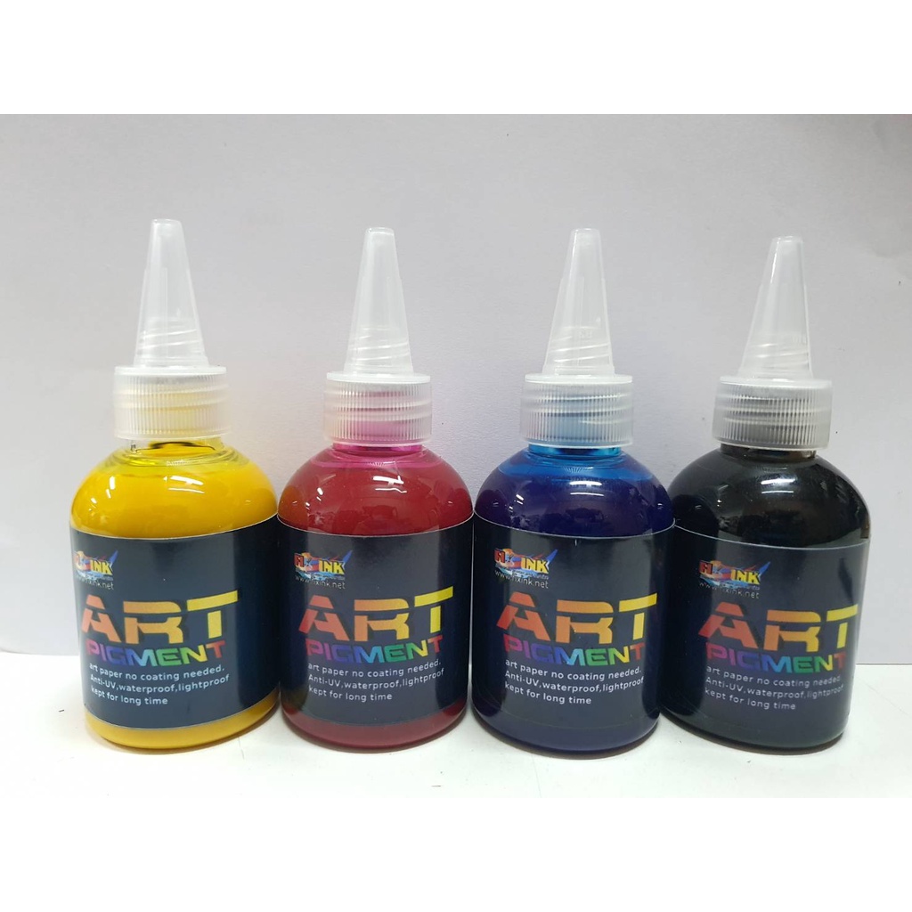 หมึกกันน้ำ Art Pigment ขนาด 100 ml สีไม่จืดง่าย สามารถพิมพ์กระดาษอาร์ตได้