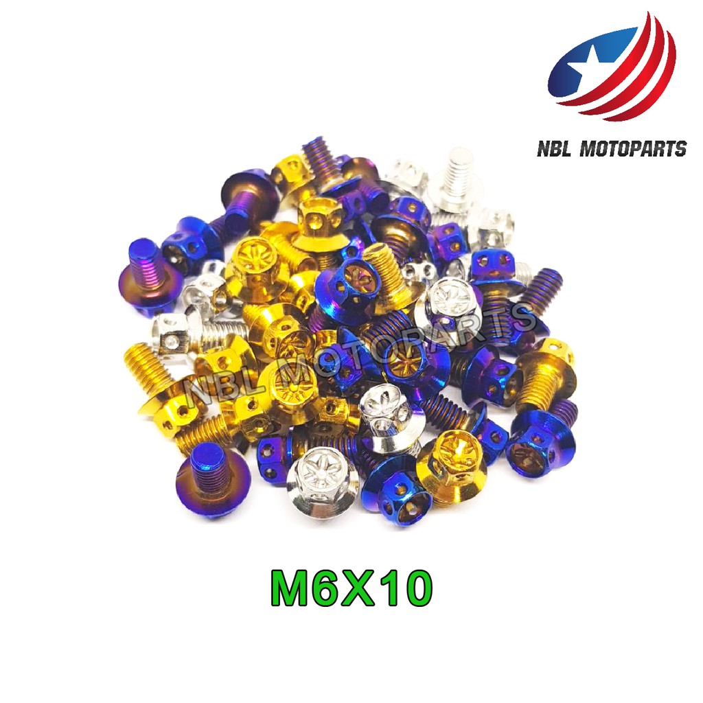 น๊อตหัวเจาะดาว (M6) เบอร์10 ยาว 25,30,35,40 มิล ราคาต่อตัว