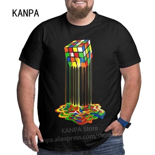 T-shirt  เสื้อยืดแขนสั้น ผ้าฝ้าย ขนาดใหญ่ พิมพ์ลาย Rubiks Cube Fans แฟชั่นฤดูร้อน สําหรับผู้ชาย ไซซ์ 6XL 5XLS-5XL