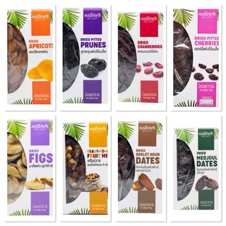 ผลไม้แห้ง เนเจอร์ส ดีไลท์ Fruit Dried เช่น แอปริคอตแห้ง ลูกพรุนแห้งไร้เมล็ด แครนเบอร์รีอบแห้ง เชอรี่แห้งไร้เมล็ด