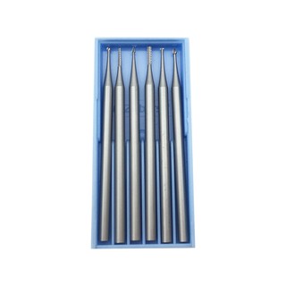 Tungsten Carbide Bur 2.35 mm. Dia 1.0/1.4/1.8/2.3 mm. 6 pieces/box