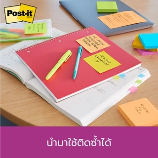 3M™ Post-it® โพสต์-อิท ซูเปอร์สติกกี้โน้ต, 654-5SSAU, 90 แผ่น/เล่ม, 76x76 mm, 5 เล่ม, คละสี