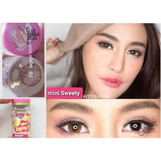 💖 Kitty Kawaii mini sweety -00 -50 -75 -175 brown gray Contactlens บิ๊กอาย คอนแทคเลนส์ ราคาถูก แถมตลับฟรี