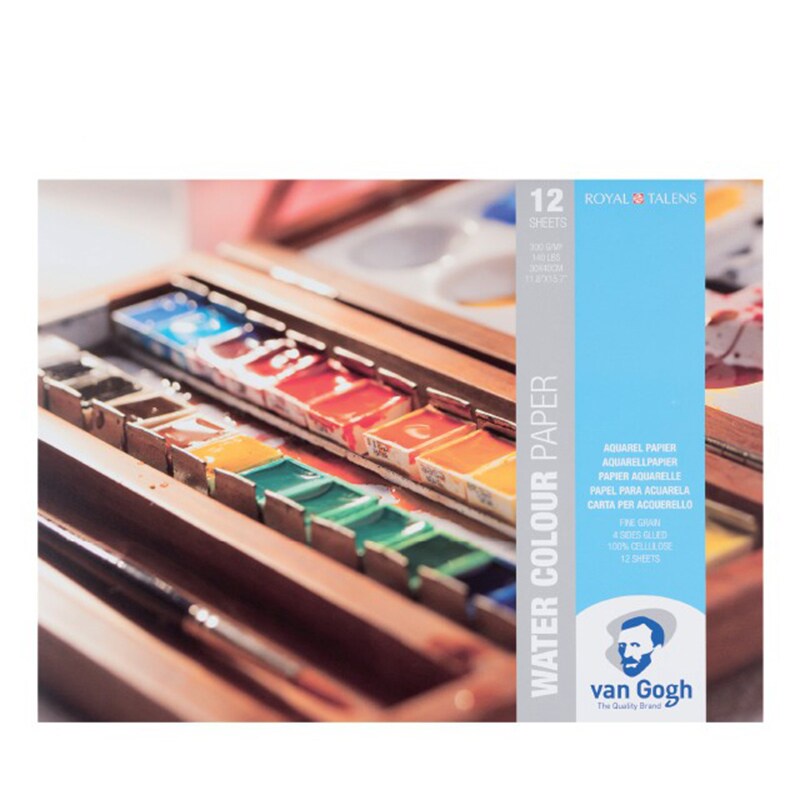 Van gogh watercolour paper 30 x 40 cm. 300 แกรม 12 แผ่น / A3 300 แกรม 20 แผ่น